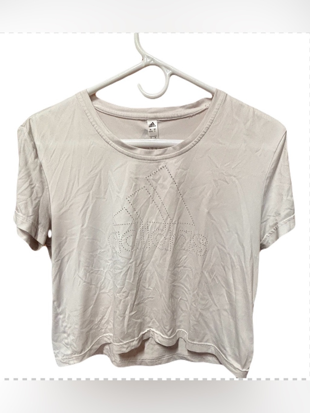 adidas White Short Sleeve Perforated Logo Tee